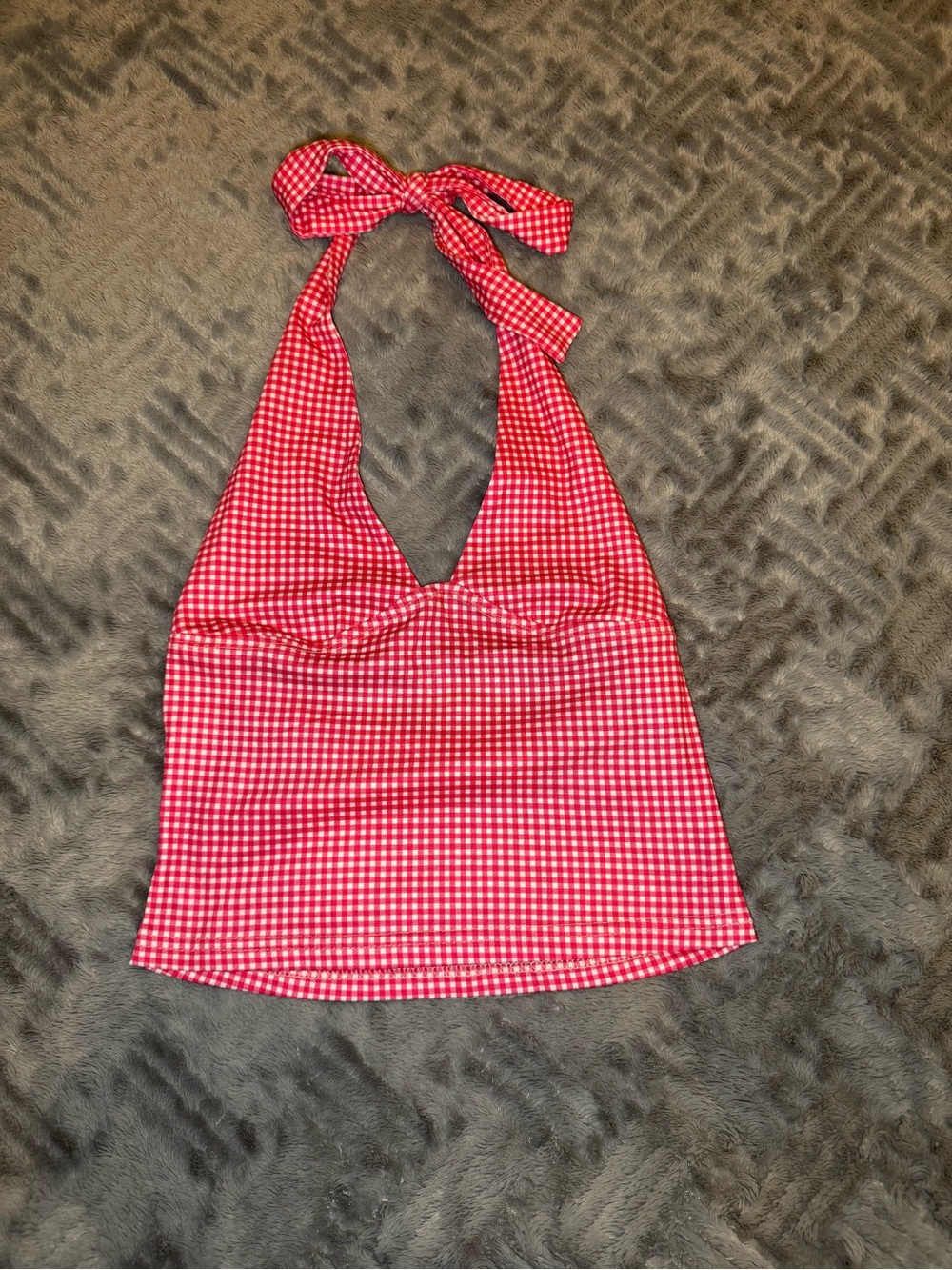 EMMIOL Red Gingham Halter Top - Women